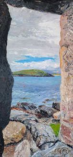 Tríd an fhuinneog, Caisleán Ghráinne, Óileán Acla / Through the window, Gráinne’s castle, Achill Island 